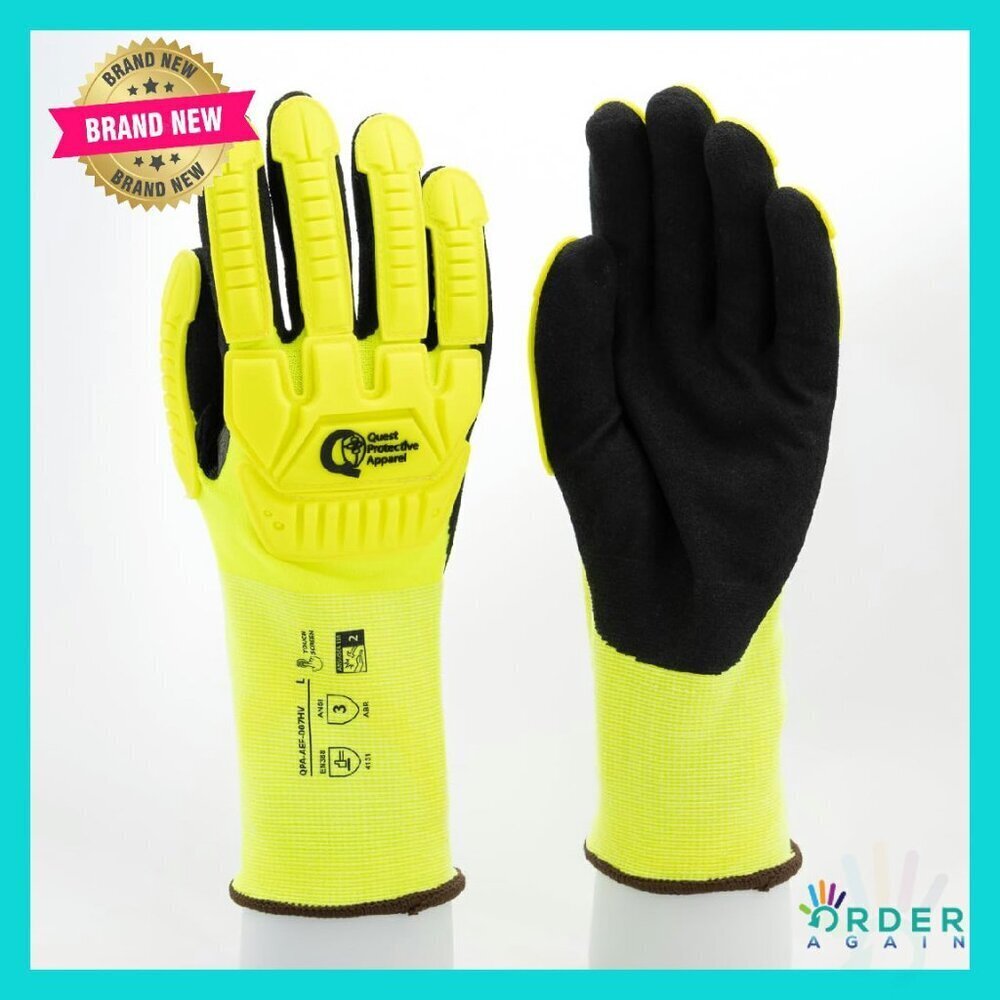 Cut Resistant Work Gloves High Visibility Durable Safety Protective Unisex